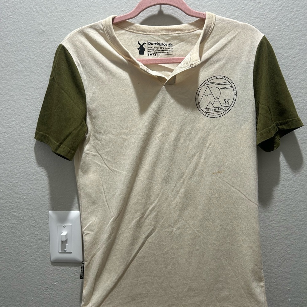 Dutch Bros Cream and Olive Men's Tee